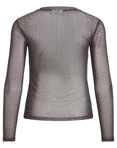Vila - VIVolettis Doa Mesh Bluse - Raisin